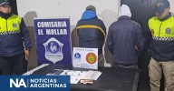 Durante controles preventivos sorprenden a dos hombres con cocaína