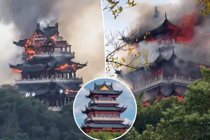'Irresponsible' tourist blamed for torched Chinese temple