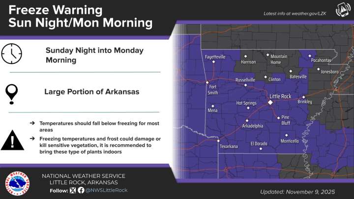 Freeze Warning now in effect