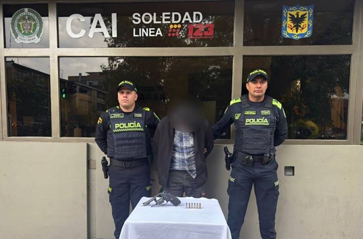 Captura por porte de armas de fuego: persecución en Bogotá