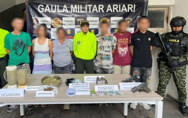 Ejército dio otro golpe al microtráfico en Granada, Meta: 8 capturados