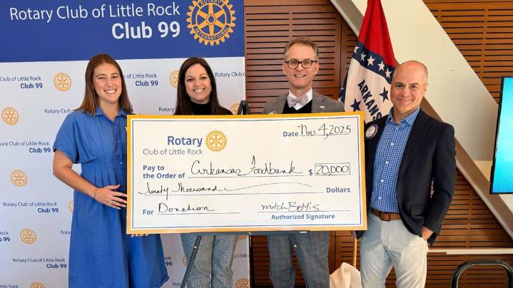 Rotary Club of Little Rock gives $20K donation to Arkansas Foodbank