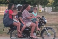 ¡No le cabe uno más! Ciudadanos denuncian peligrosa imprudencia en motocicleta en vías de Santa Marta