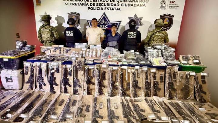 Caen 2 por distribución de armas para el CJNG en Cancún