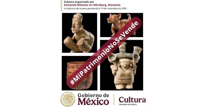 Secretaría de Cultura exige detener subasta de piezas arqueológicas en Alemania