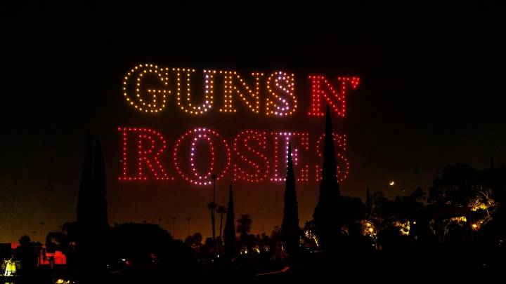 Guns N' Roses Light Up L.A. Sky with Drone Show Celebrating 2026 Tour
