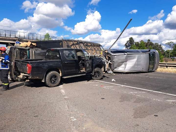 Triple Colisión esta tarde a la salida sur de Chillán Viejo