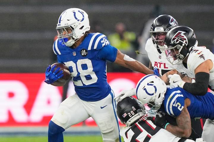 Colts’ Taylor runs for 244 yards in OT win over Falcons in Berlin