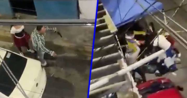 (VIDEO) Valiente, hasta que se le acabaron las balas: Detienen a sujeto que disparó contra vecinos en AO