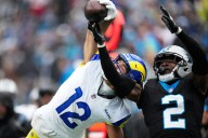 Panthers take advantage of Stafford's 3 turnovers to end Rams' 6