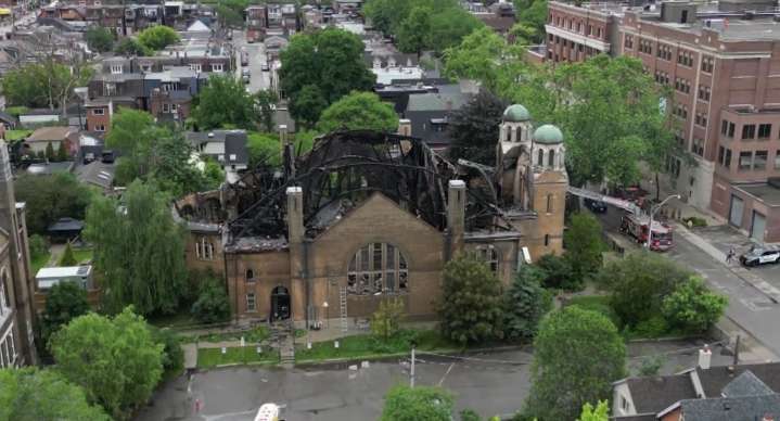 Fire at historic Canadian church investigated as arson attack