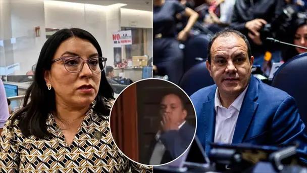 Denuncia diputada petista a Cuau por mandarle un beso