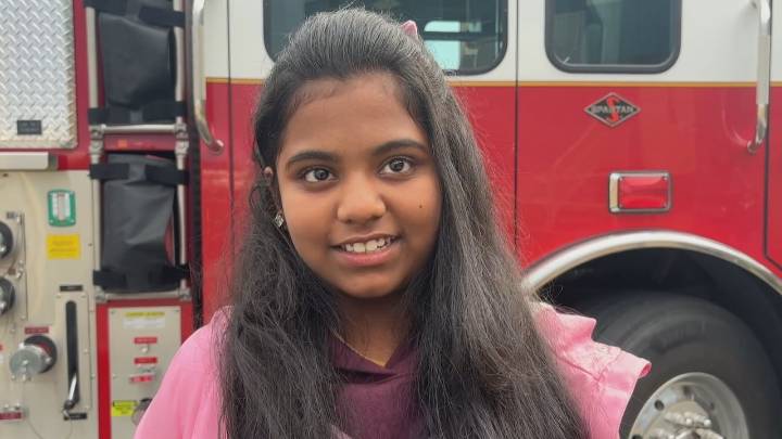 She can’t drive and is still in elementary school, but she was St. John’s new fire chief