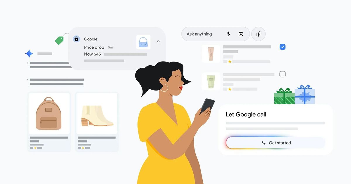 Google lanza nuevas funciones de compra con IA, incluidas llamadas automáticas a comercios para buscar productos