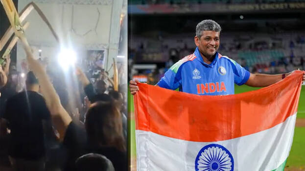 World Cup-winning women's team coach welcomed with roses; cricket fans pull out all stops for Amol Muzumdar