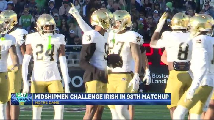 Freeman discusses challenges ahead of Notre Dame and Navy Midshipmen game