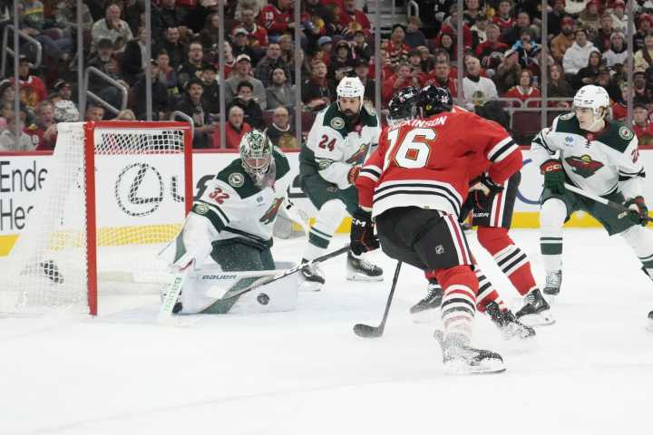 Wild escape Chicago with OT win after Hawks dominate early