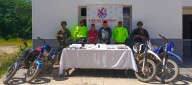 En flagrancia fueron capturados tres sujetos de las AGC con cargamento de uso privativo de las Fuerzas Militares