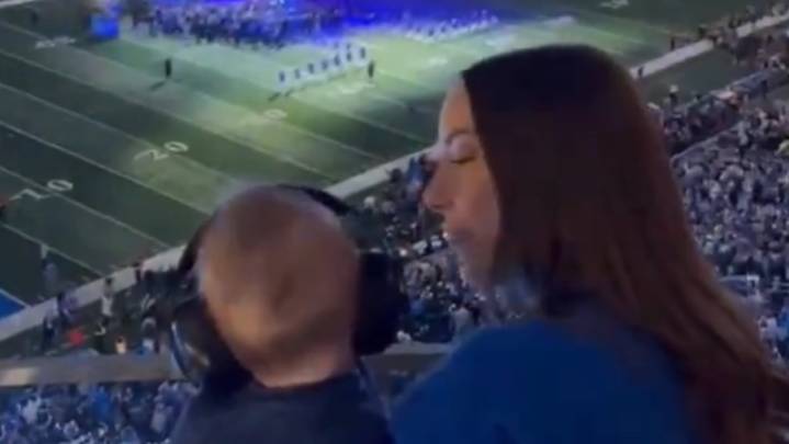 Eminem's Grandson Watches Him Perform at Thanksgiving Day Halftime Show