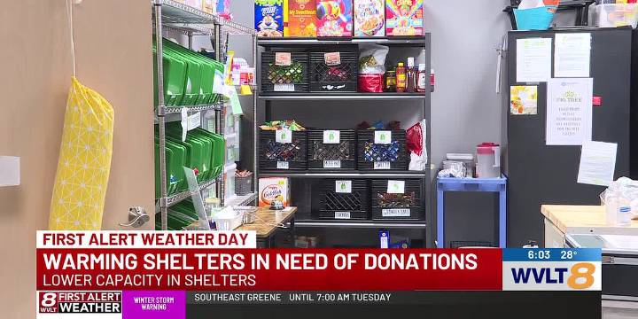 Warming shelters in need of donations