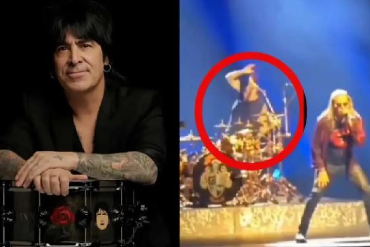 Video: Baterista de Maná sufre caída en pleno concierto en EU