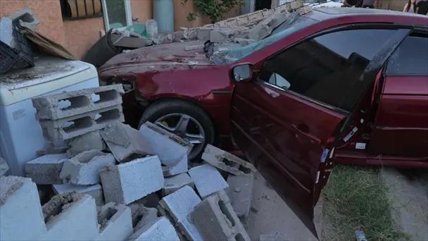 Choque contra barda en Hermosillo: colonia Altares