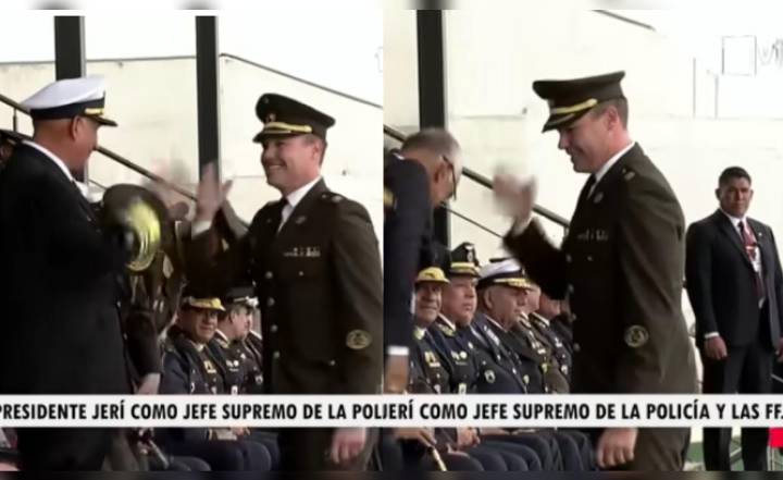 George Forsyth, precandidato presidencial de Somos Perú, apareció vestido de uniforme militar frente a José Jerí