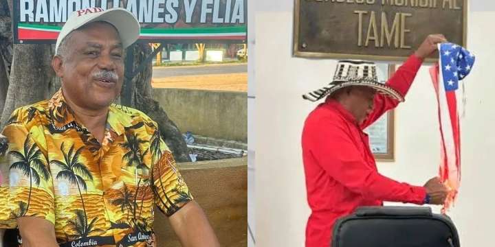 Concejal del Pacto Histórico quema públicamente bandera de EE. UU.