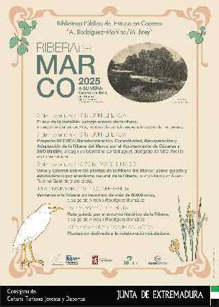 La Biblioteca Pública de Cáceres organiza el V Encuentro 'A su Vera: Cáceres y la Ribera del Marco', un programa que invita a redescubrir el paisaje natural y cultural de la ciudad