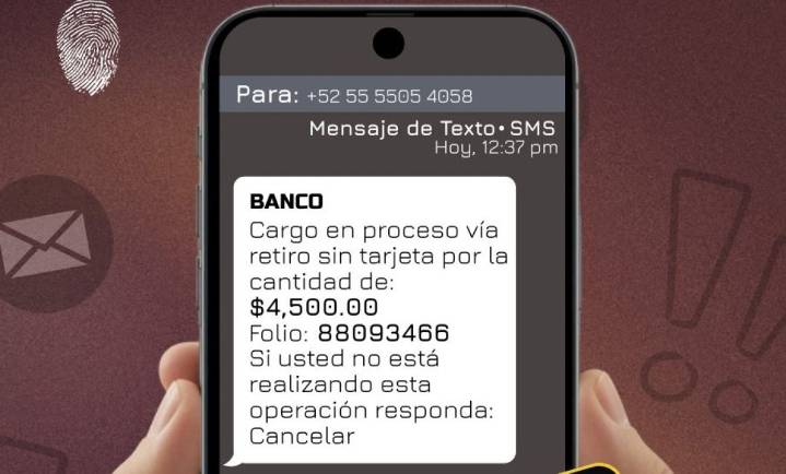 Alertan por mensajes fraudulentos que suplantan a bancos