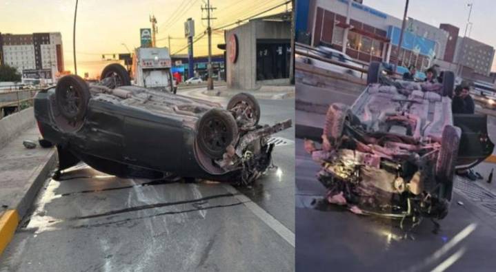 Provoca volcadura por pasarse semáforo frente a misiones