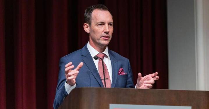 Iowa State president finalist Dr. Benjamin Houton answers questions from ISU community