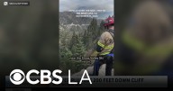 Driver rescued after plunging hundreds of feet over Big Bear mountainside