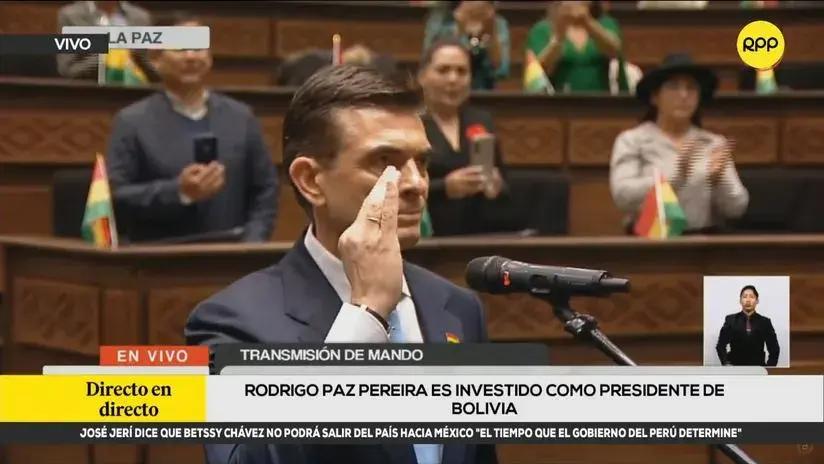 Rodrigo Paz Pereira es investido como presidente de Bolivia