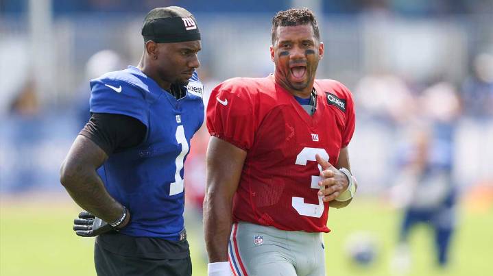 Russell Wilson reminisces good times with Malik Nabers before Giants WR’s injury