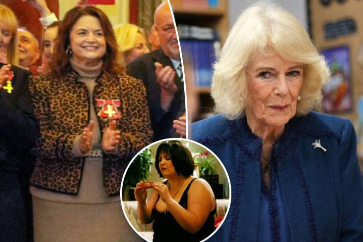 Queen Camilla asks actress if she's lost 'masses of weight'