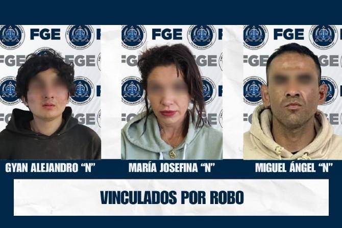En proceso penal tres personas por robo