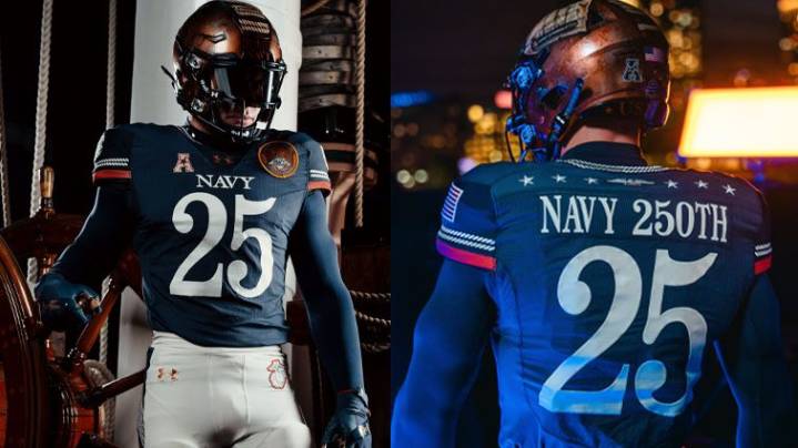 Navy’s uniforms for 2025 Army-Navy game honor 250th anniversary of U.S. Navy
