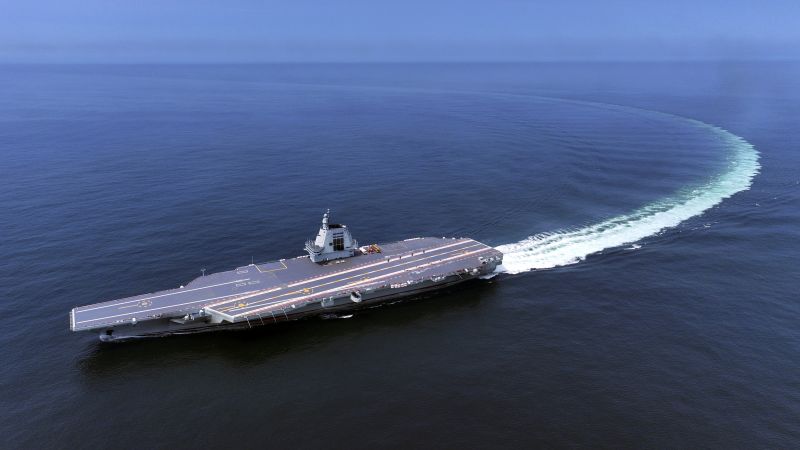 China’s latest aircraft carrier enters fleet as naval competition with the US heats up