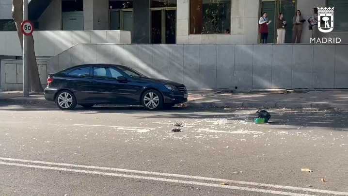 Herido grave un motorista de 19 años tras un accidente en Moncloa