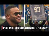 Pittsburgh Panthers retire Aaron Donald's No. 97 jersey at Pitt halftime