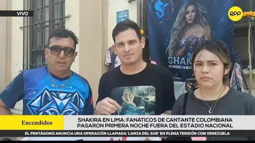 Fans de Shakira pasan la noche afuera del Estadio Nacional a la espera del primer concierto en Lima