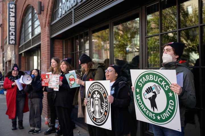 Starbucks workers strike on “Red Cup Day”