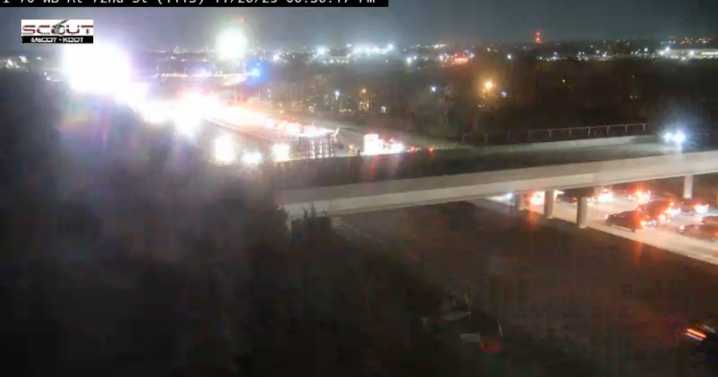 A traffic crash Wednesday night shut down lanes of east and westbound Interstate 70 in Kansas City, Kansas