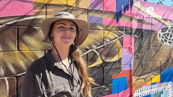 Muralista australiana plasma la vida marina de Guaymas