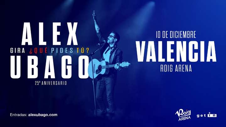 Álex Ubago llegará al Roig Arena de Valencia para celebrar los 25 años de su disco "¿Qué pides tú?"