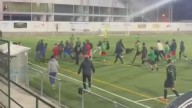 Un partido juvenil en Jaca acaba con invasión, agresiones y el equipo visitante escoltado