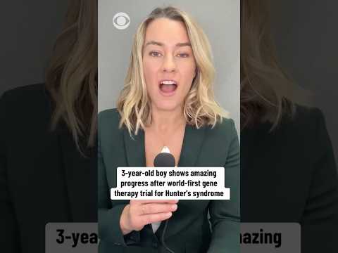 3-year-old boy shows amazing progress after gene therapy trial for Hunter's syndrome #shorts