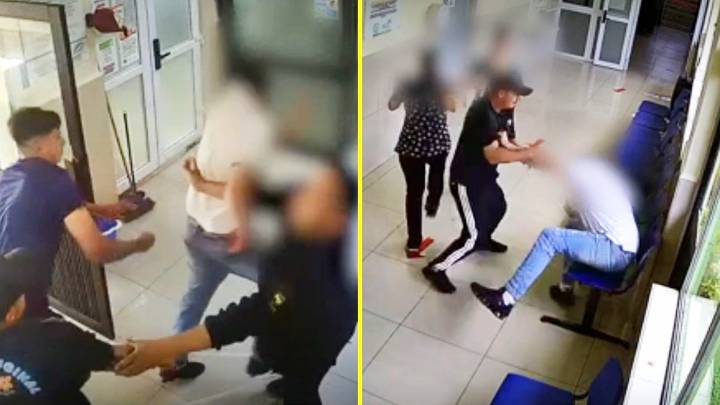 Dos grabaciones muestran toda la golpiza: Paciente es atacado en Cesfam mientras hablaba con personal médico