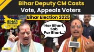 Bihar Election 2025 Live Updates: Bihar Deputy CM Vijay Kumar Sinha Casts His Vote I Bihar News